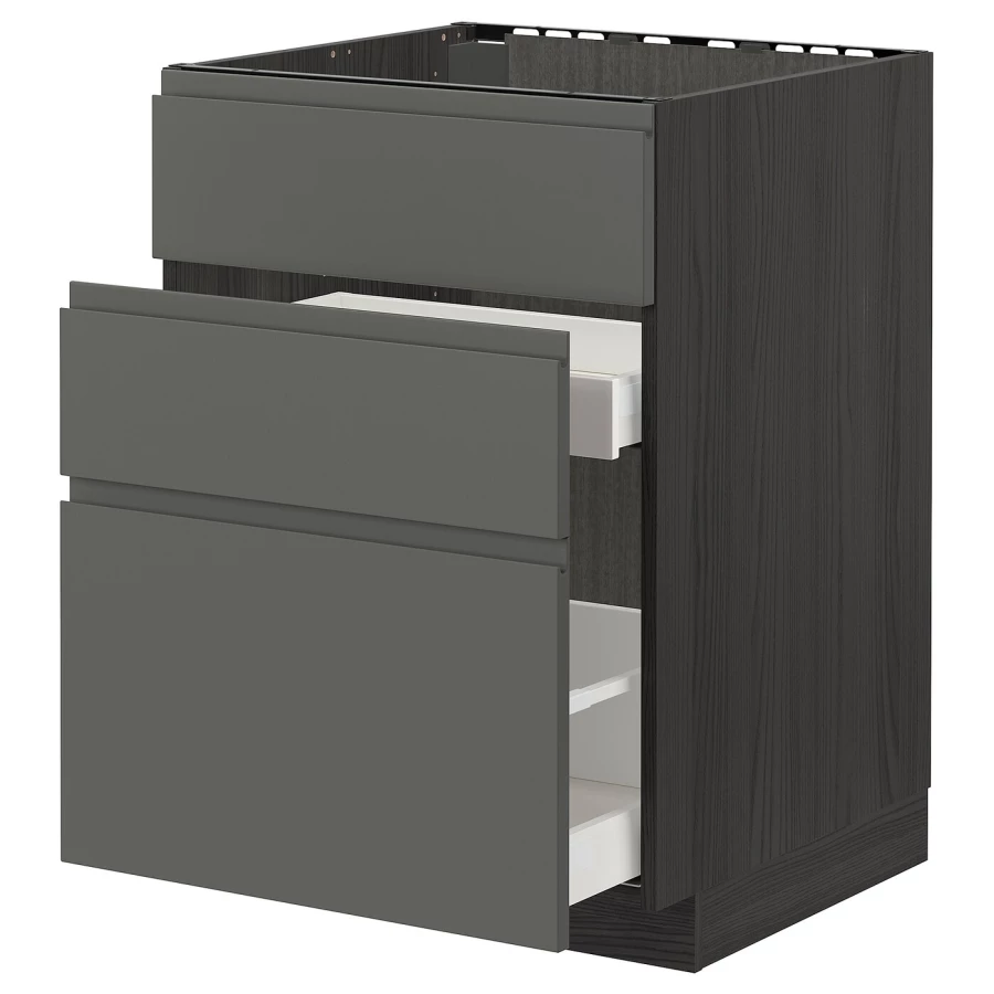 Кухонный шкаф  - IKEA METOD MAXIMERA, 88x62x60см, темно-серый/серый, МЕТОД МАКСИМЕРА ИКЕА (изображение №1)