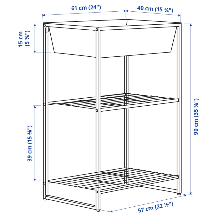 Шкаф - JOSTEIN  IKEA/ ЙОСТЕЙН  ИКЕА, 90х61 см , белый (изображение №5)