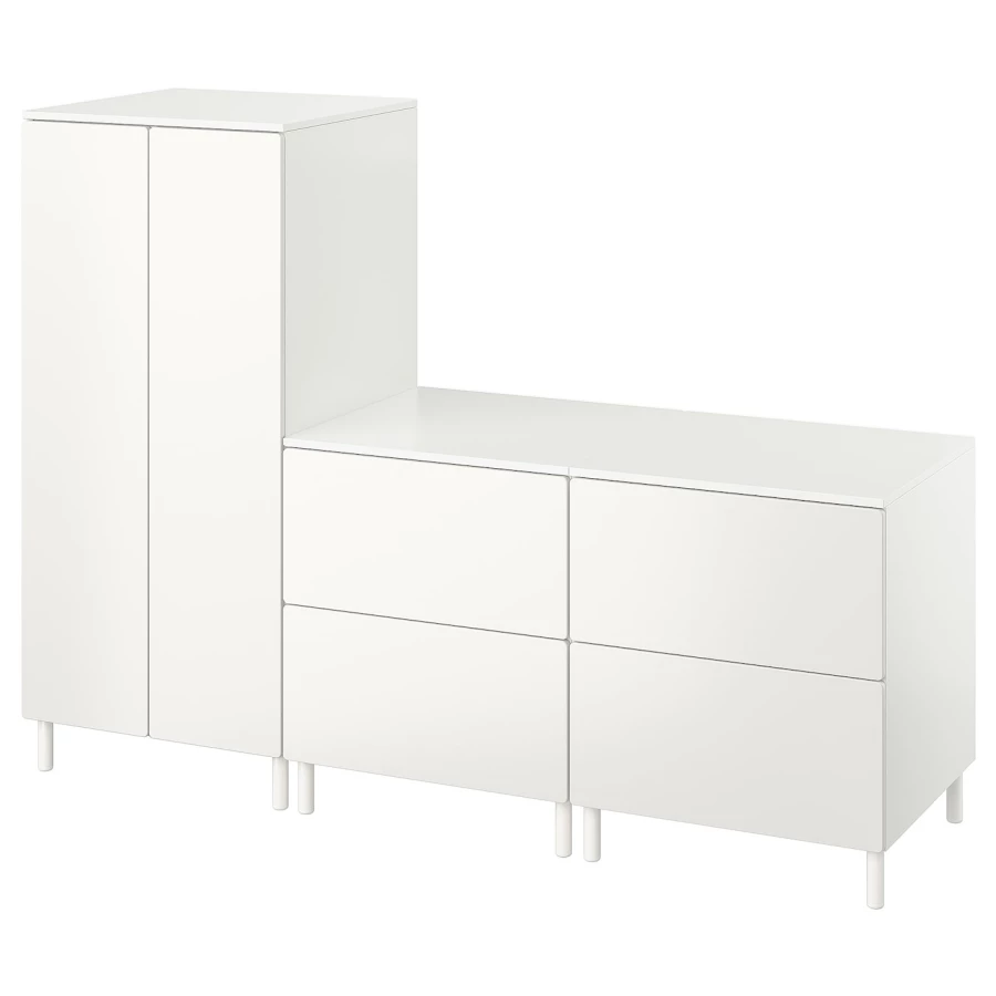Детская гардеробная комбинация - IKEA PLATSA SMÅSTAD/SMASTAD, 180x57x133см, белый, ПЛАТСА СМОСТАД ИКЕА (изображение №1)