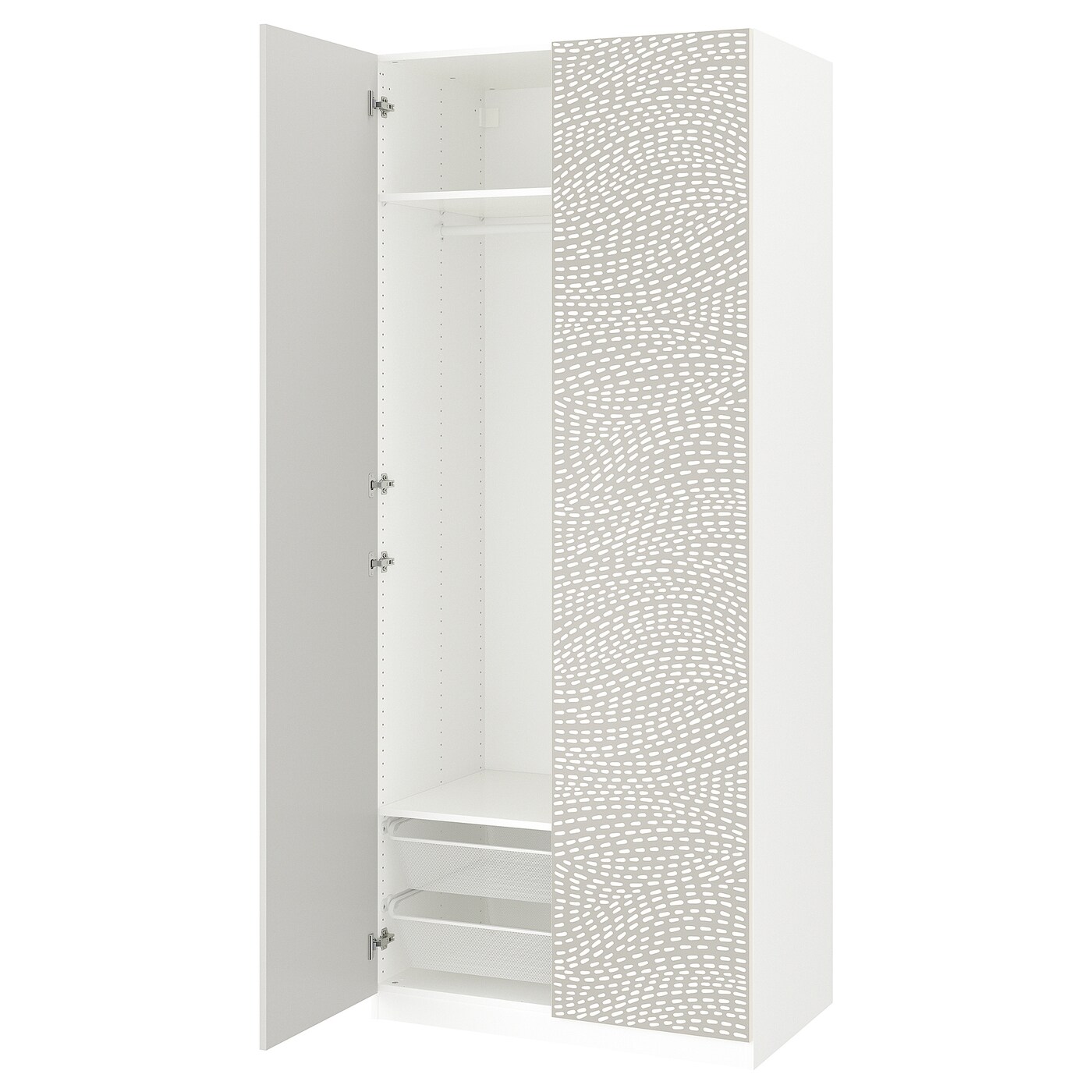 Шкаф - IKEA PAX/MISTUDDEN/ПАКС/МИСТУДДЕН ИКЕА, 60х100х236,4 см, белый/серый