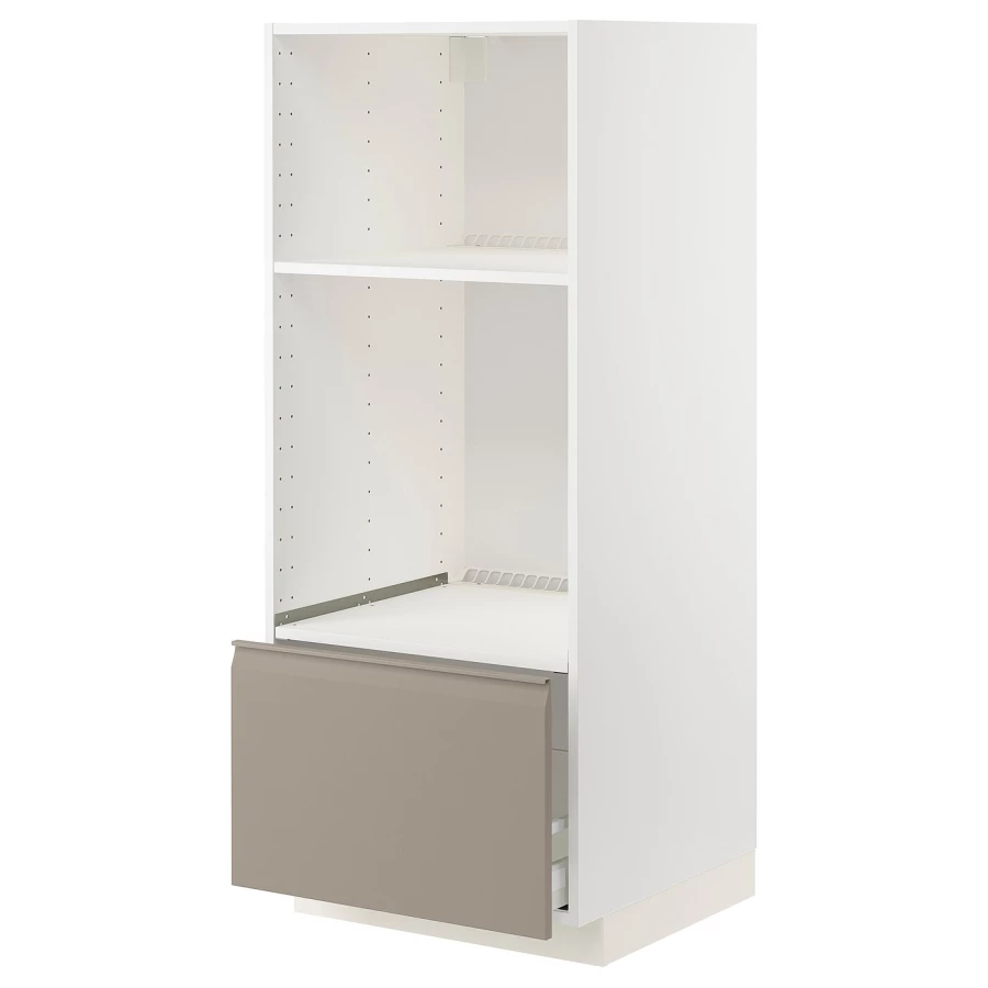 Напольный шкаф  - IKEA METOD MAXIMERA, 148x61,6x60см, белый/светло-коричневый, МЕТОД МАКСИМЕРА ИКЕА (изображение №1)