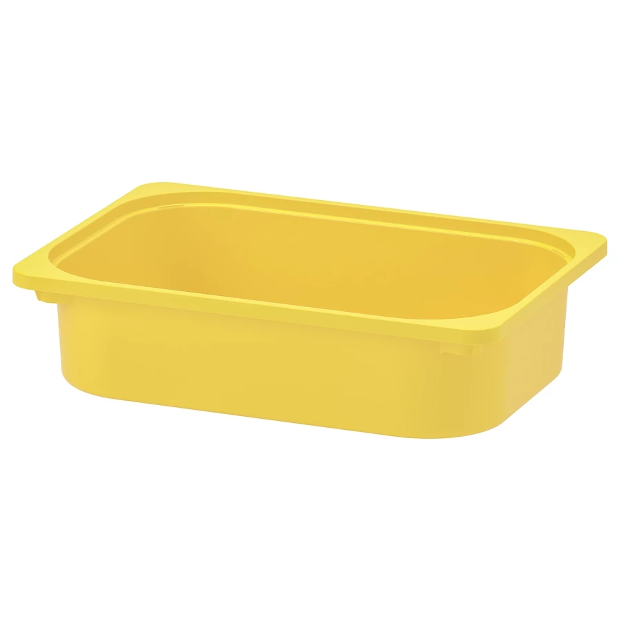 Ящик для хранения игрушек - TROFAST IKEA/ ТРУФАСТ ИКЕА, 42x30x10 см, желтый (изображение №1)