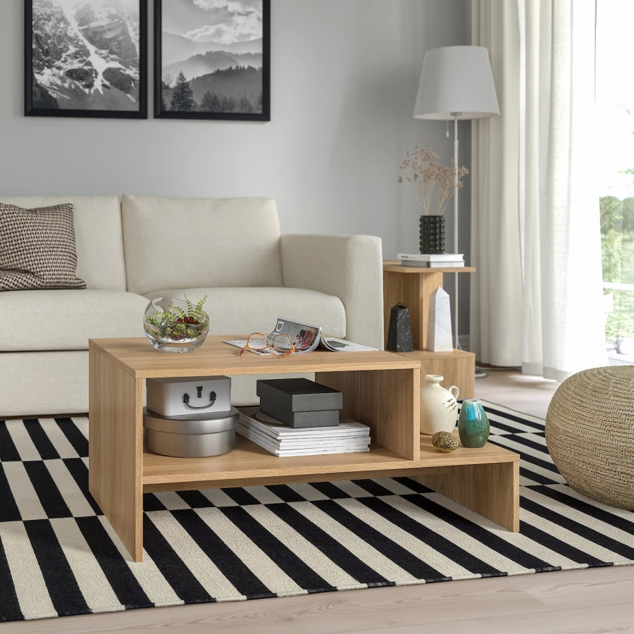 Журнальный столик - IKEA HOLMERUD/ХОЛМЕРУД ИКЕА, 90х55х40 см, светло-коричневый (изображение №2)