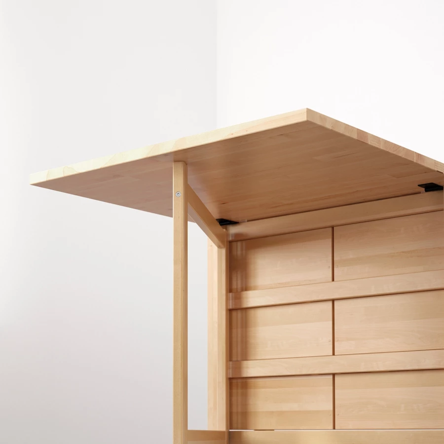 Раскладной кухонный стол - IKEA NORDEN, 152/89х80х74 см, дерево, НОРДЕН ИКЕА (изображение №6)