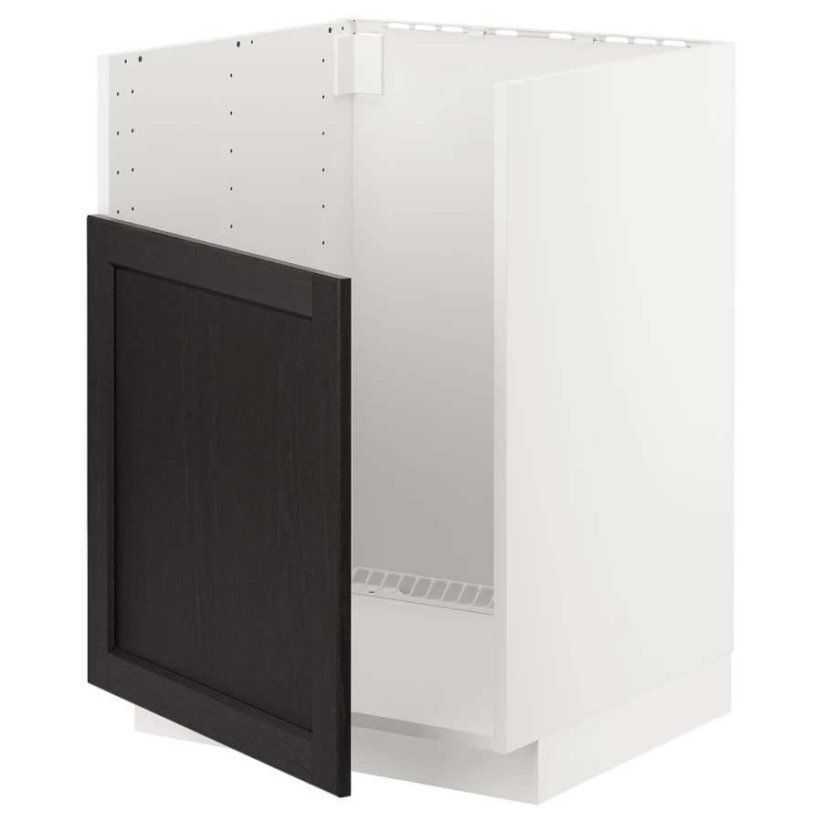 Напольный шкаф - METOD IKEA/ МЕТОД ИКЕА,  60х88 см, белый/черный (изображение №1)