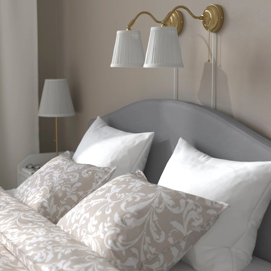 Основание для двуспальной кровати - IKEA HAUGA, 200х160 см, серый, ХАУГА ИКЕА (изображение №4)