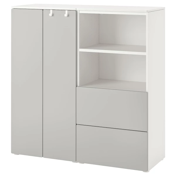 Шкаф - SMÅSTAD / SMАSTAD  IKEA /СМОСТАД  ИКЕА, 120x42x123 см, белый/серый