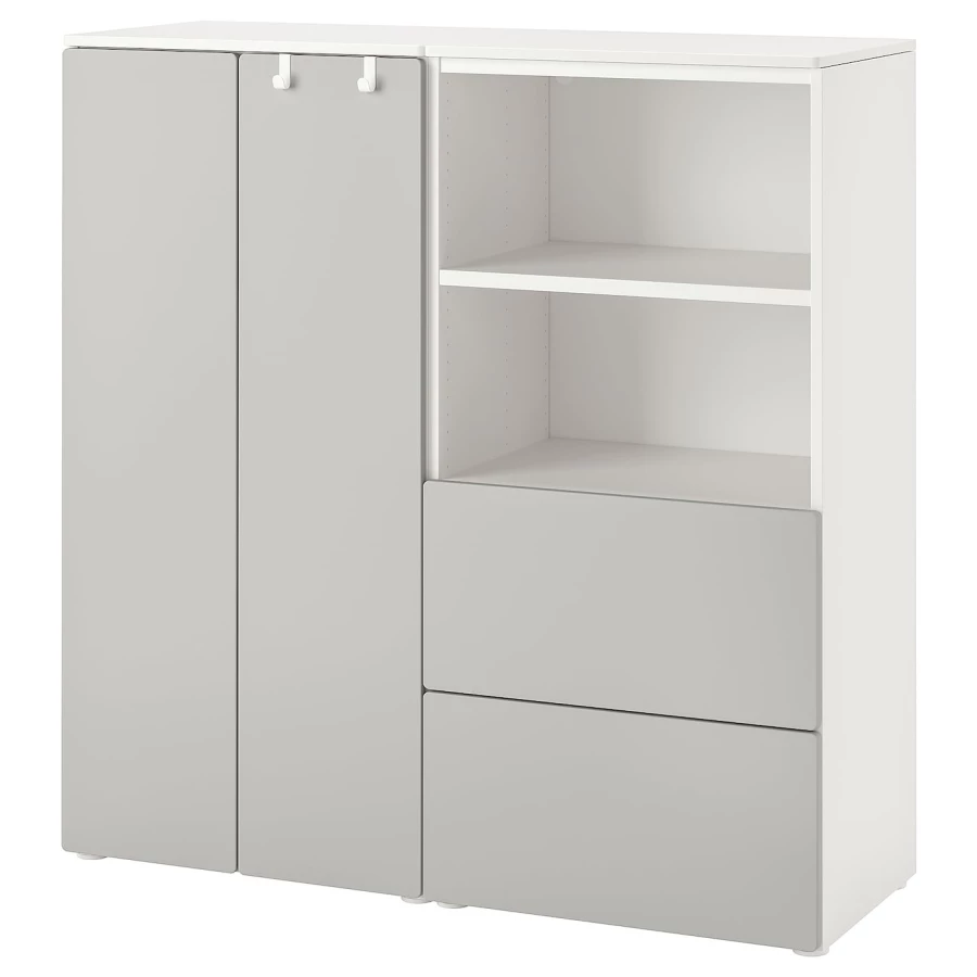 Шкаф - SMÅSTAD / SMАSTAD  IKEA /СМОСТАД  ИКЕА, 120x42x123 см, белый/серый (изображение №1)