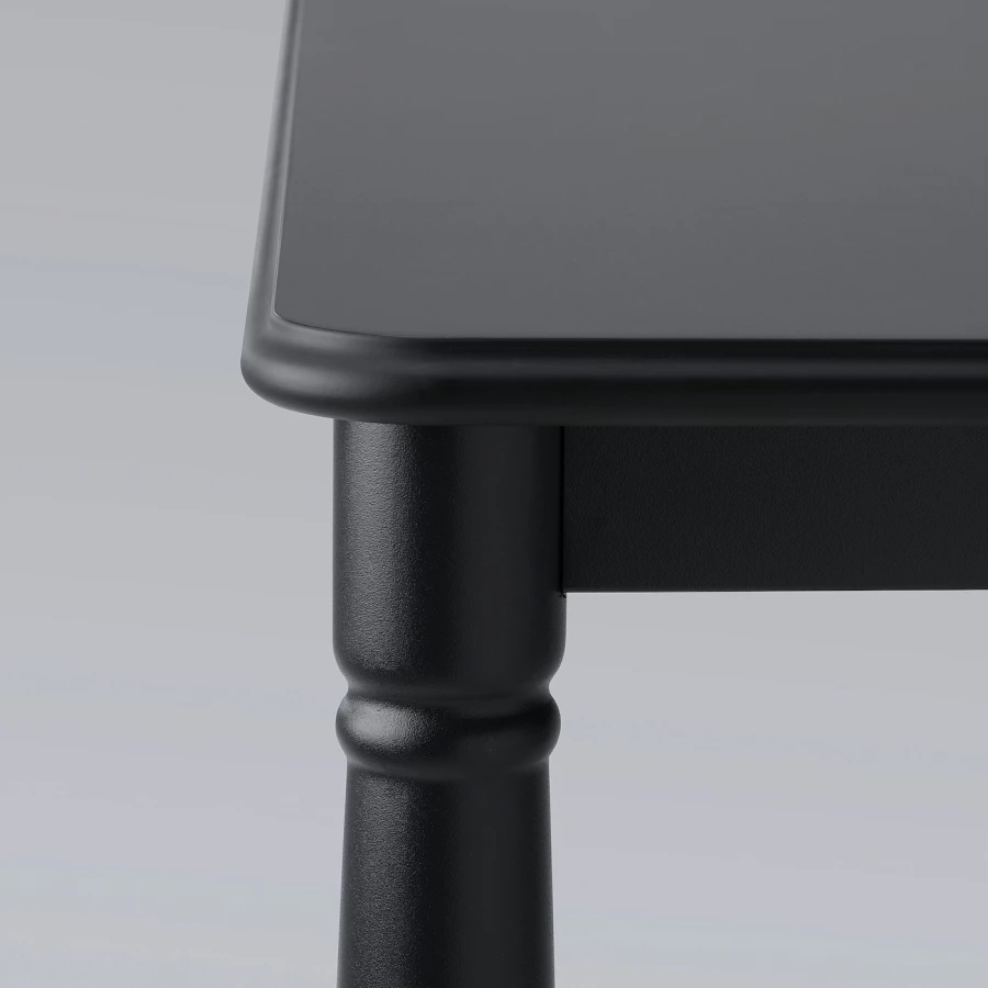 Стол и 4 стула - DANDERYD / EBBALYCKE IKEA/ ДАНДЭРЮД / ЭББАЛЮККЕ ИКЕА, 130х75/87х38  см, белый/ черный (изображение №3)