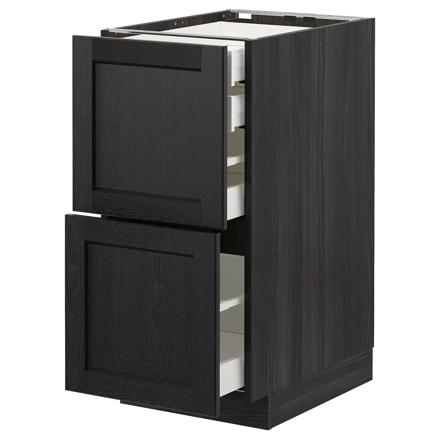 Напольный кухонный шкаф  - IKEA METOD MAXIMERA, 88x61,9x40см, черный, МЕТОД МАКСИМЕРА ИКЕА
