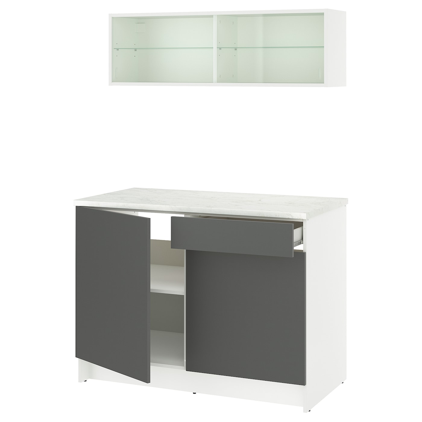 Комбинация кухонная прямая - KNOXHULT IKEA/ КНОКСХУЛЬТ ИКЕА, белый/черный
