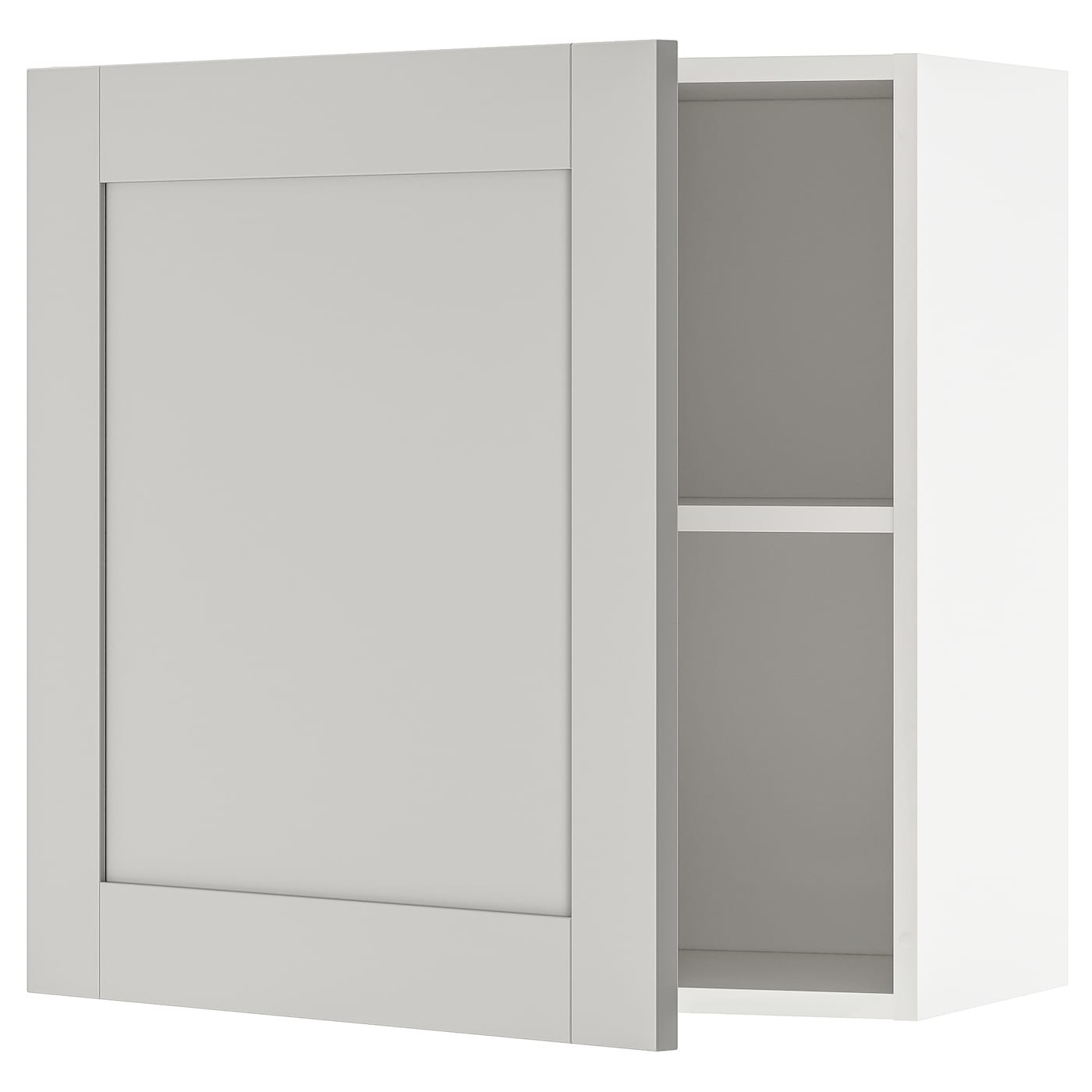 Кухонный навесной шкаф -  IKEA KNOXHULT/КНОКСХУЛЬТ ИКЕА, 60х60 см, белый/серый