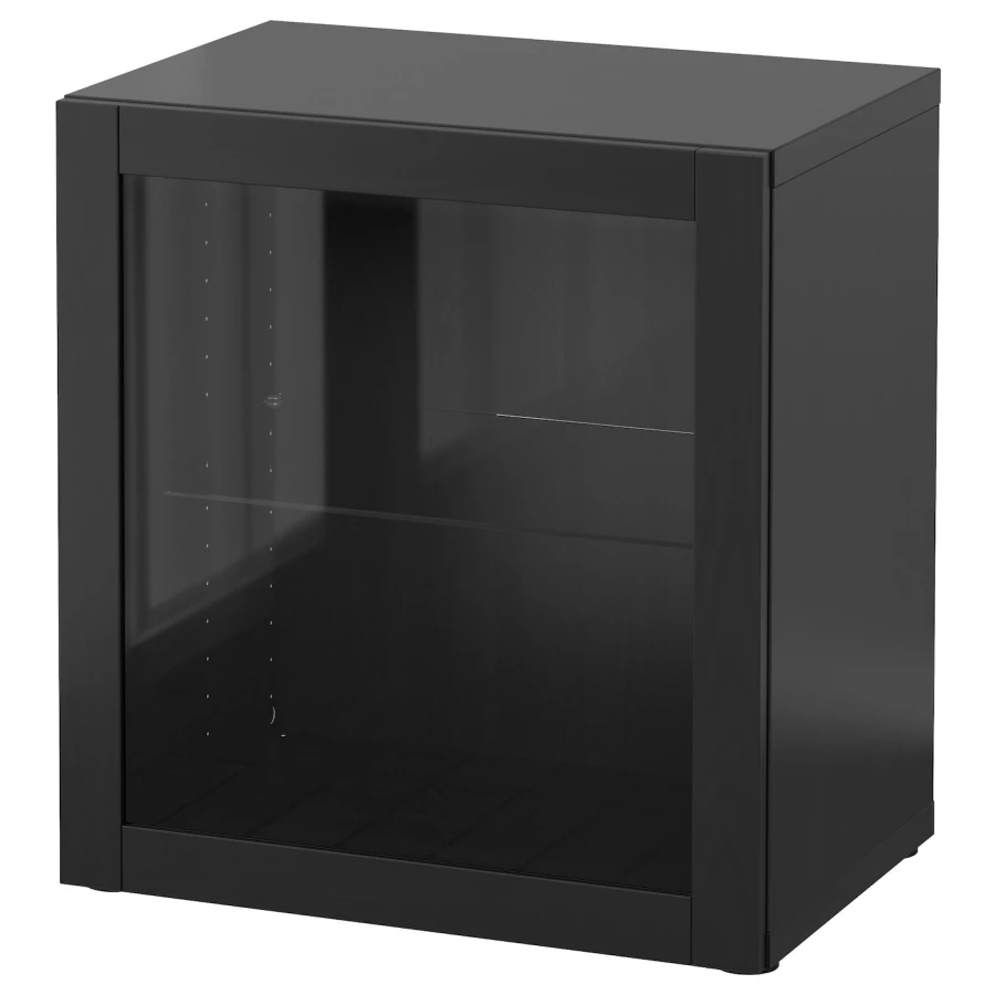 Шкаф - IKEA BESTÅ/BESTA/ БЕСТО ИКЕА, 60x40x64 см, черный (изображение №1)