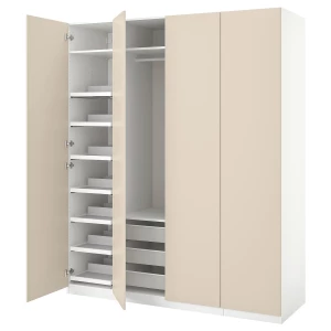 Шкаф - IKEA PAX/REINSVOLL/ПАКС/РЕИНСВОЛЛ ИКЕА, 60х200х236,4 см, белый/бежевый