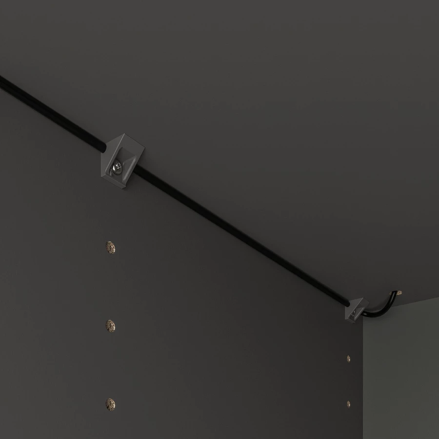 Светодиодное освещение шкафа с датчиком - IKEA ÖVERSIDAN/OVERSIDAN/ОВЕРСИДАН ИКЕА, 46 см, черный (изображение №9)