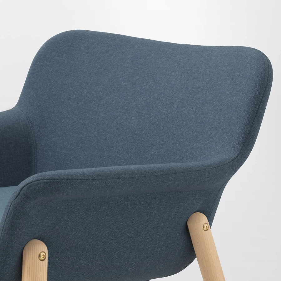 Кресло - IKEA VEDBO, 73х65х75 см, синий, ВЕДБУ ИКЕА (изображение №4)
