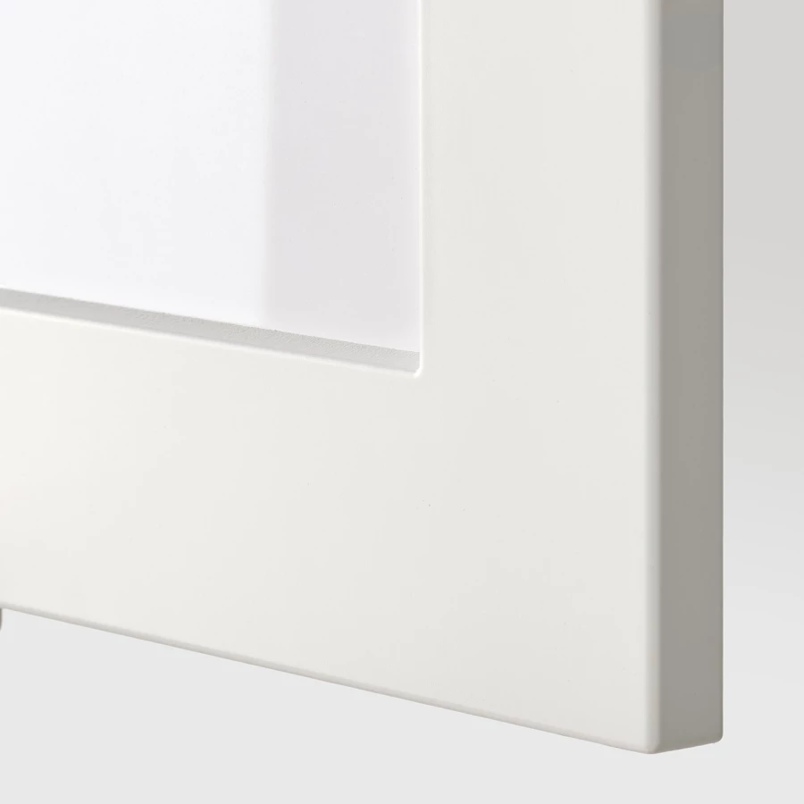 Шкаф и 2 стеклянные двери -  METOD IKEA/ МЕТОД ИКЕА, 100х60 см, белый/светло-серый (изображение №2)