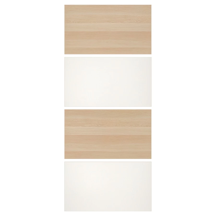 Панель для ящика - MEHAMN IKEA/ МЕХАМН ИКЕА,  100x236 см, белый/под беленый дуб (изображение №1)
