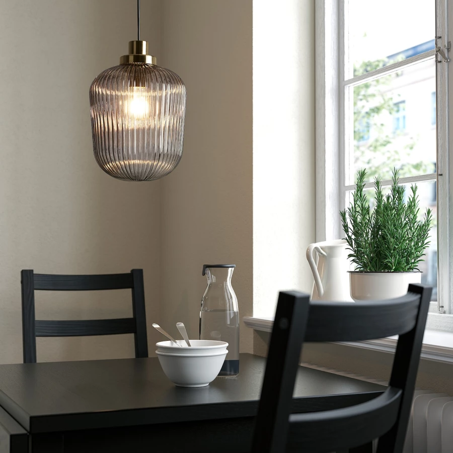 Подвесной светильник - SOLKLINT IKEA / СОЛКЛИНТ ИКЕА, 22 см, стекло (изображение №2)