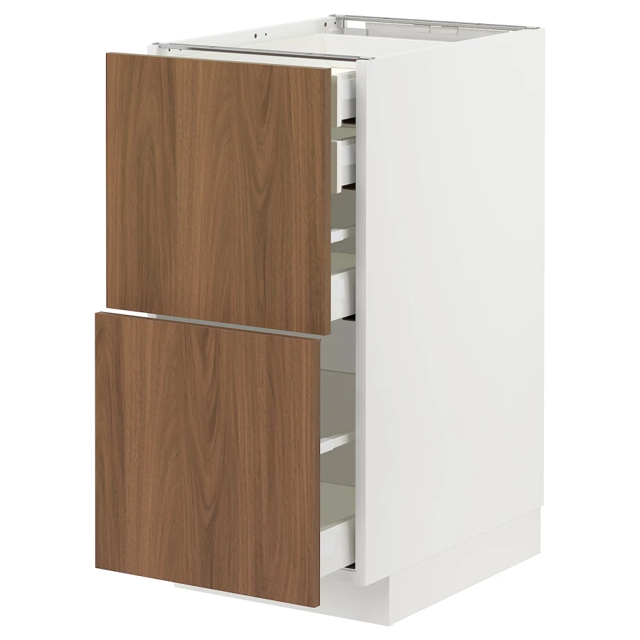 Навесной шкаф - METOD / MAXIMERA IKEA/ МЕТОД/ МАКСИМЕРА ИКЕА,  40х60 см, белый/коричневый (изображение №1)