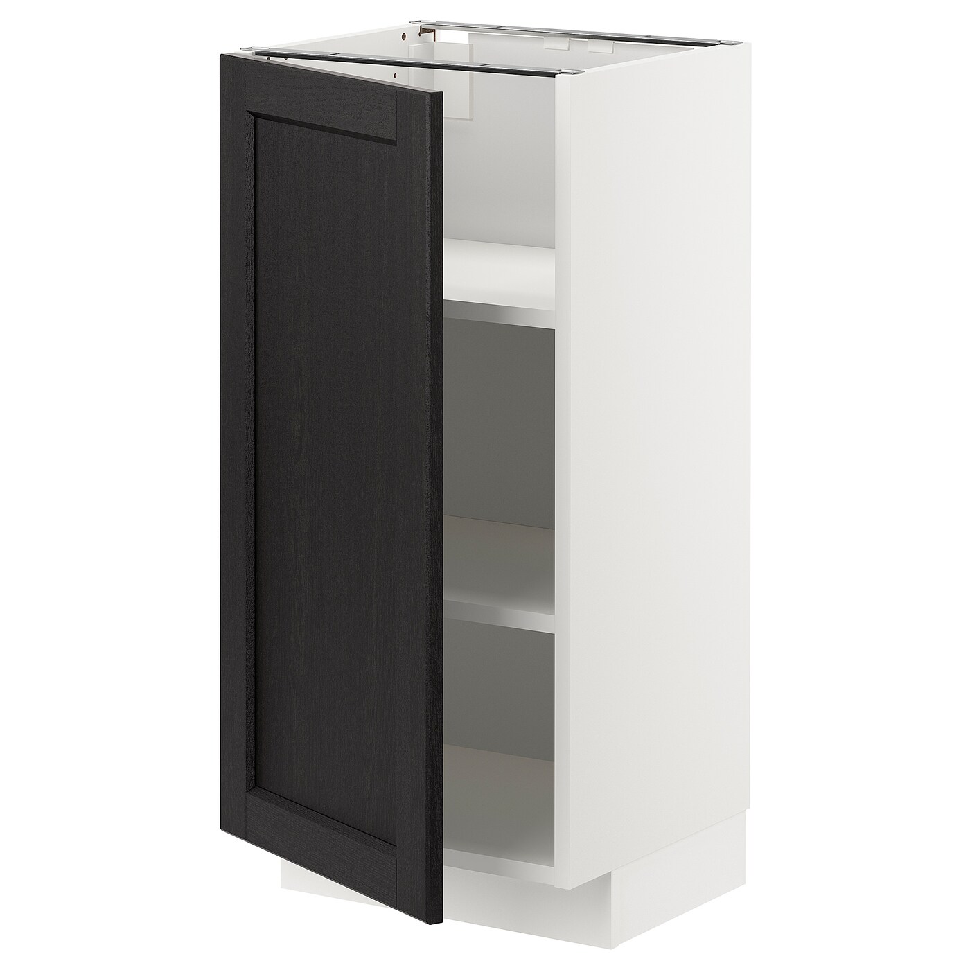 Напольный шкаф - IKEA METOD, 88x39,5x40см, белый/черный, МЕТОД ИКЕА