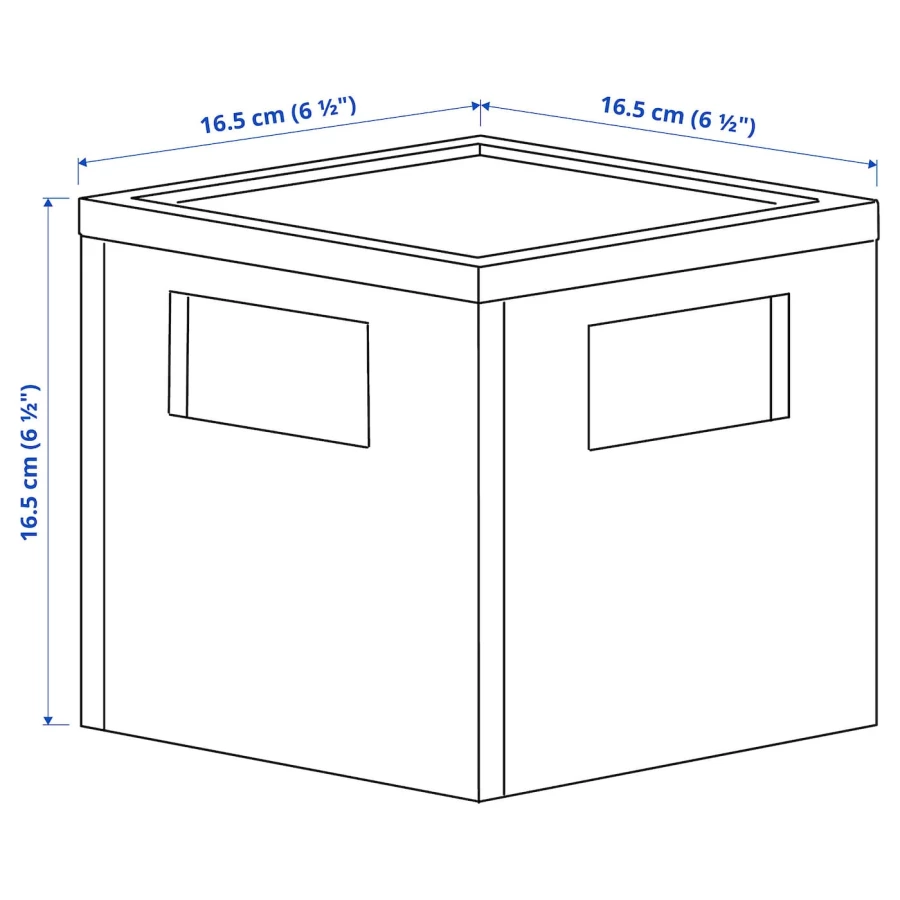 Коробка с крышкой - PANSARTAX IKEA/ ПАНСАРТАКС  ИКЕА, 16,5х16,5 см, голубой (изображение №13)