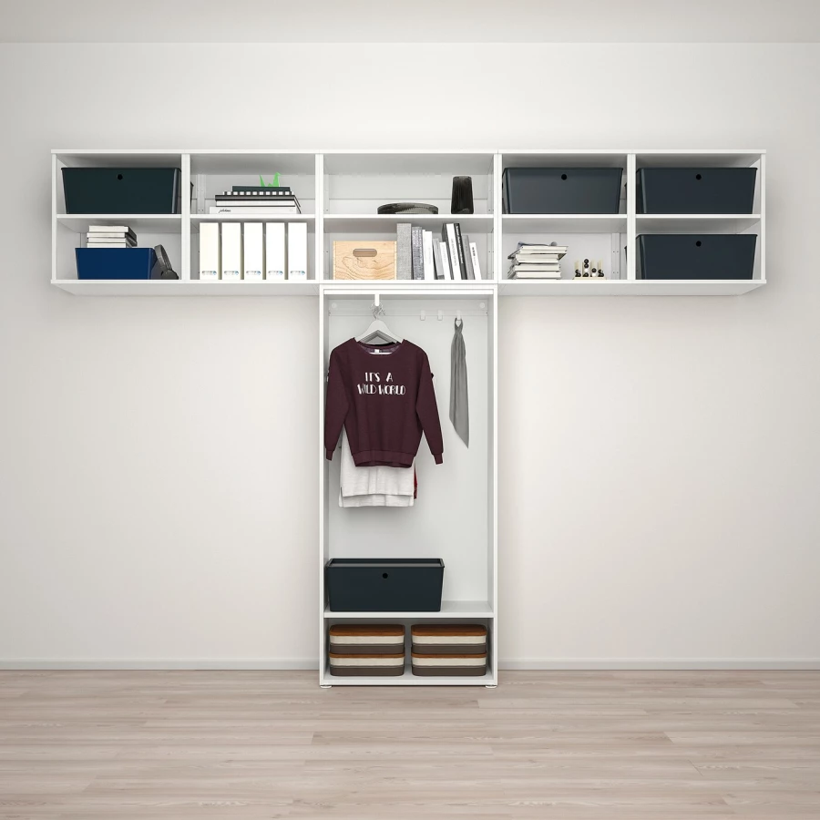 Шкаф двухдверный - IKEA PLATSA/ПЛАТСА ИКЕА, 42х320х241,1 см, белый (изображение №3)
