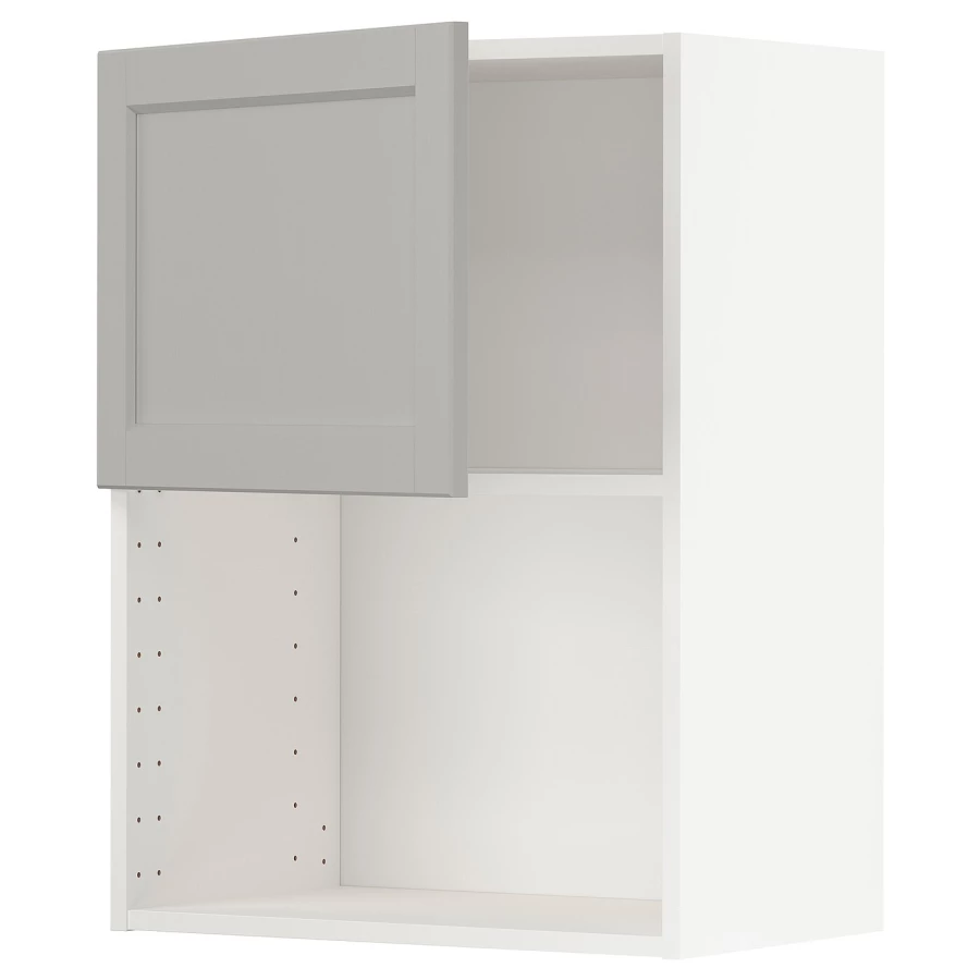 METOD Навесной шкаф - METOD IKEA/ МЕТОД ИКЕА, 80х60 см, белый/светло-серый (изображение №1)