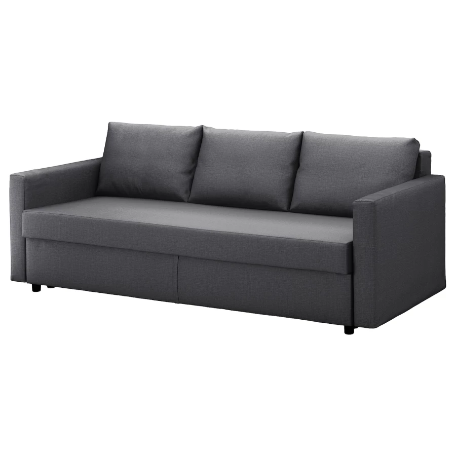 3-местный диван-кровать - IKEA FRIHETEN, 83x105x225см, черный, ФРИХЭТЕН ИКЕА (изображение №1)