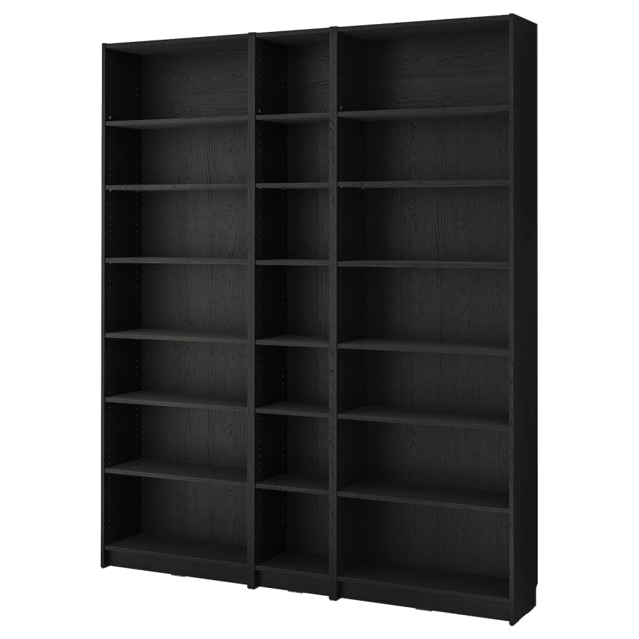 Книжный шкаф -  BILLY IKEA/ БИЛЛИ ИКЕА, 200х28х237 см,  черный (изображение №1)