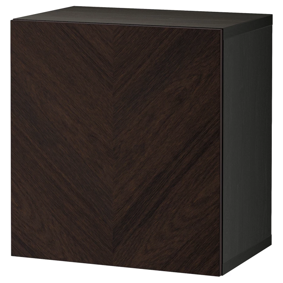 Комбинация навесного шкафа - IKEA BESTÅ/BESTA/БЕСТО ИКЕА, 64х42х60 см, темно-коричневый (изображение №1)