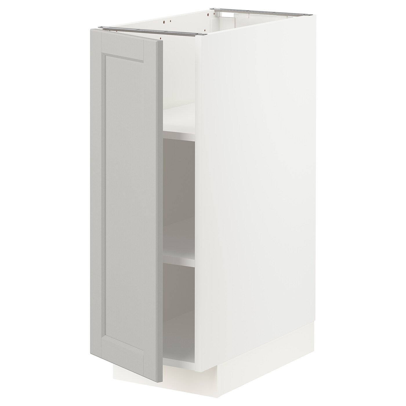 Напольный кухонный шкаф  - IKEA METOD, 88x62x30см, белый/светло-серый, МЕТОД ИКЕА