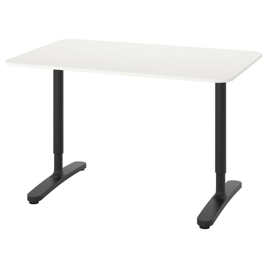 Письменный стол - IKEA BEKANT, 120х80х65-85 см, белый/черный, БЕКАНТ ИКЕА (изображение №1)