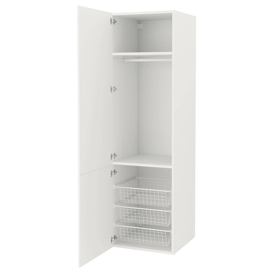 Высокий шкаф - ENHET IKEA/ЭНХЕТ ИКЕА, 60х62х210 см, белый (изображение №1)