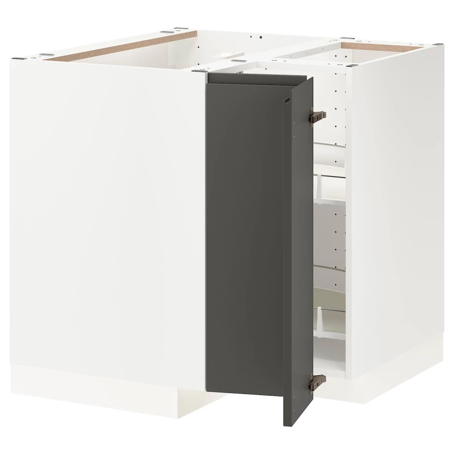 Напольный шкаф  - IKEA METOD, 88x90x87,5см, белый/темно-серый, МЕТОД ИКЕА (изображение №1)