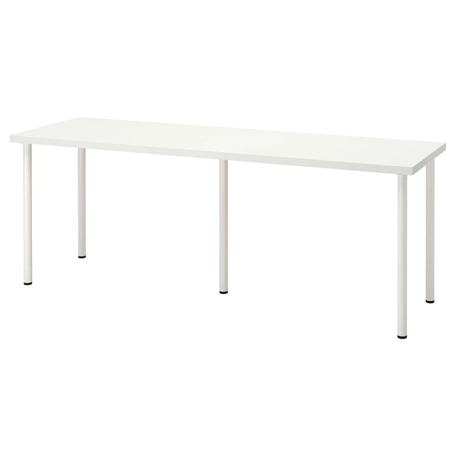 Письменный стол - IKEA LAGKAPTEN/ADILS, 200х60 см, белый, ЛАГКАПТЕН/АДИЛЬС ИКЕА (изображение №1)