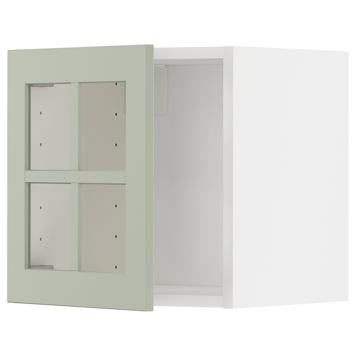 Навесной шкаф - METOD IKEA/ МЕТОД ИКЕА, 40х40 см, белый/зеленый