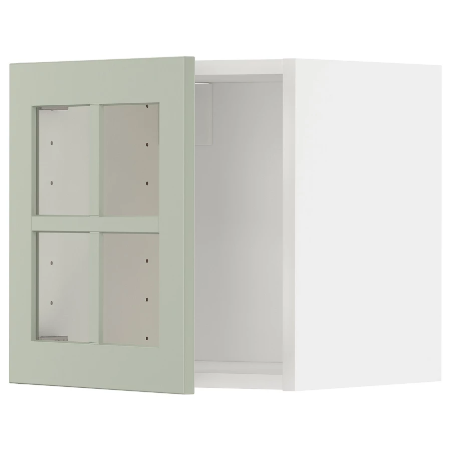 Навесной шкаф - METOD IKEA/ МЕТОД ИКЕА, 40х40 см, белый/зеленый (изображение №1)
