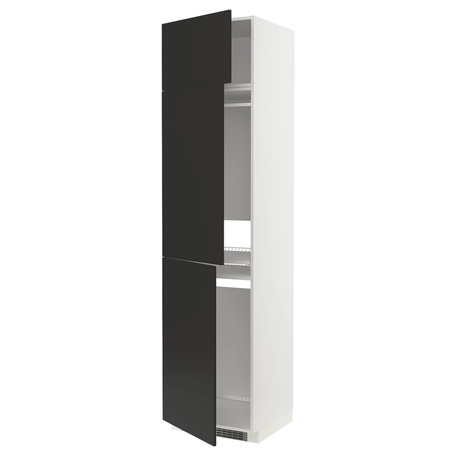 Шкаф для встроенной техники - IKEA METOD, 248x62x60см, белый/черный, МЕТОД  ИКЕА (изображение №1)