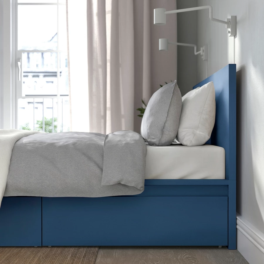 MALM Каркас кровати с 2 ящиками для хранения ИКЕА (изображение №4)