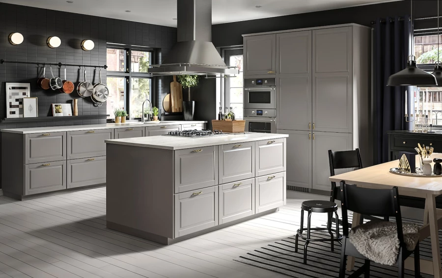 Декоративный плинтус для посудомоечной машины - BODBYN IKEA/ БУДБИН ИКЕА, 66х8 см, серый (изображение №4)