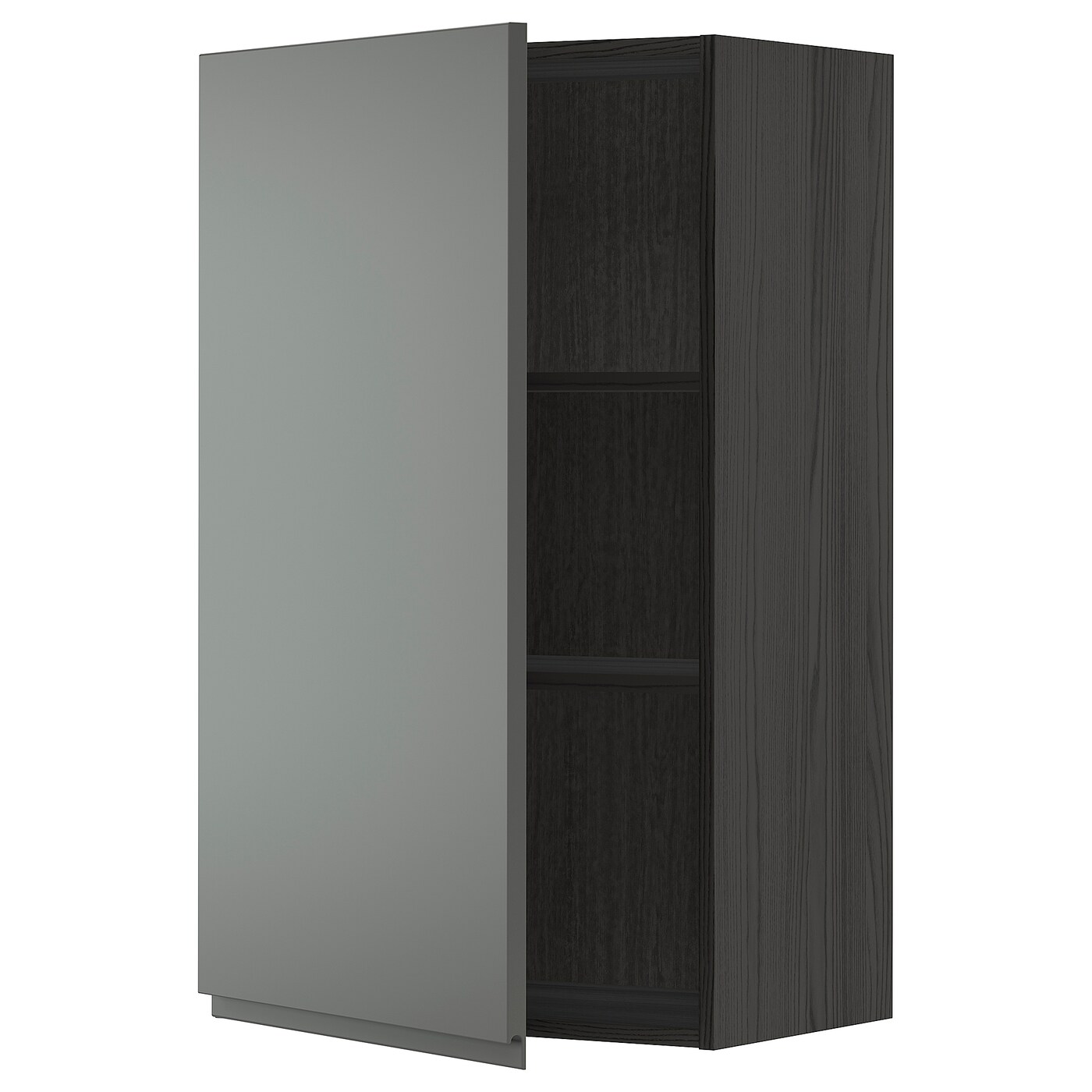 Навесной шкаф с полкой - METOD IKEA/ МЕТОД ИКЕА, 100х60 см, черный/темно-серый
