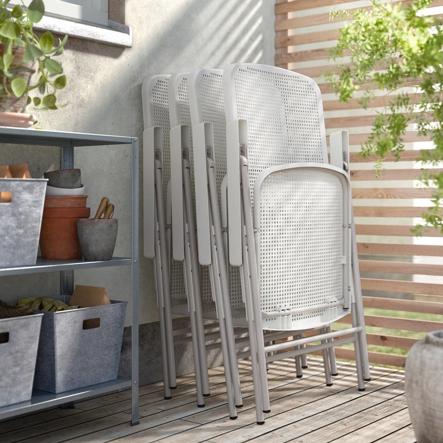 Складной комплект из стула и стола - TORPARÖ/TORPARО IKEA/ ТОРПАРЕ ИКЕА, 130 см, белый (изображение №3)