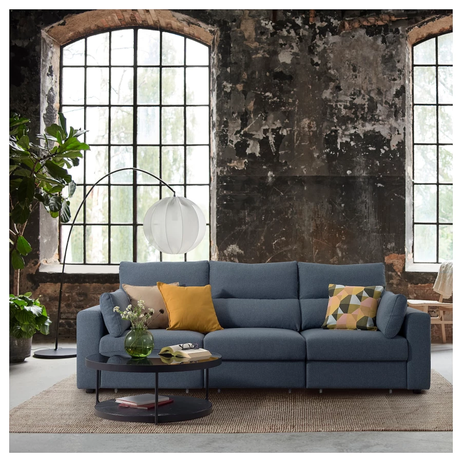 3-местный диван - IKEA ESKILSTUNA/ЭСКИЛЬСТУНА ИКЕА, 100х109х268 см, синий (изображение №5)