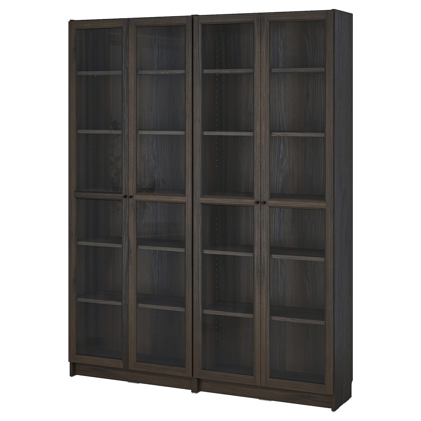 Книжный шкаф -  BILLY / OXBERG IKEA/ БИЛЛИ/ ОКСБЕРГ ИКЕА, темно-коричневый