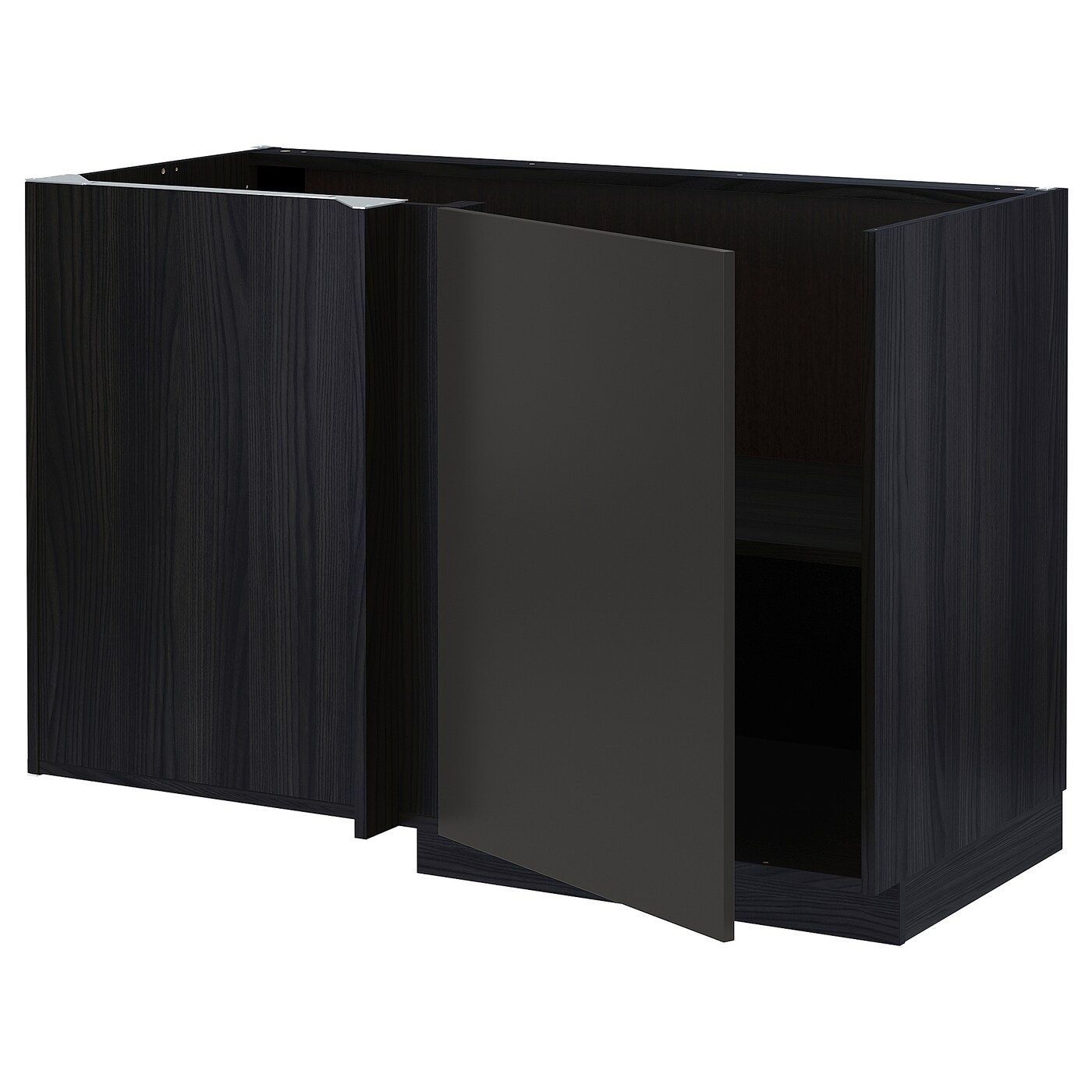 Напольный шкаф - METOD IKEA/ МЕТОД ИКЕА,  128х68 см, черный