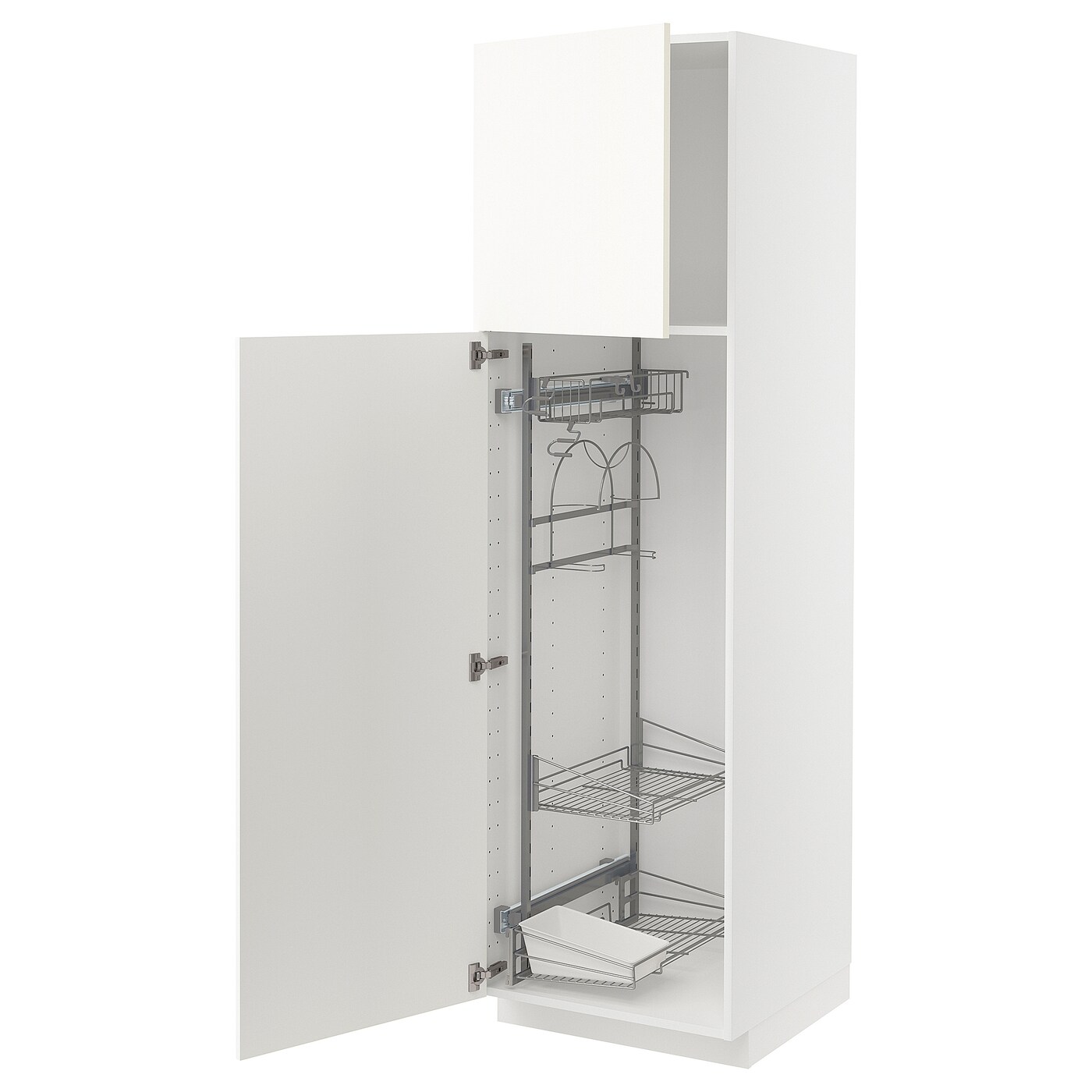 Высокий шкаф/бытовой - IKEA METOD/МЕТОД ИКЕА, 200х60х60 см, белый