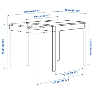 TONSTAD Раздвижной стол ИКЕА