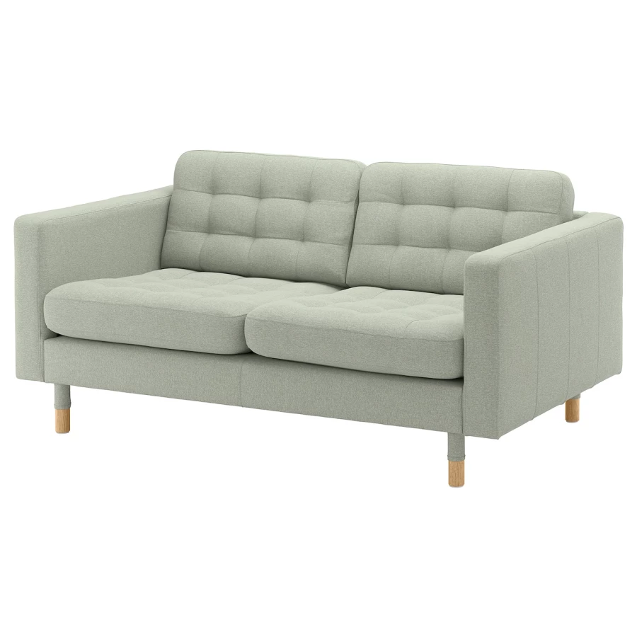 2-местный диван - IKEA LANDSKRONA/ЛАНДСКРОНА ИКЕА, 78х89х164 см, светло-зеленый (изображение №1)