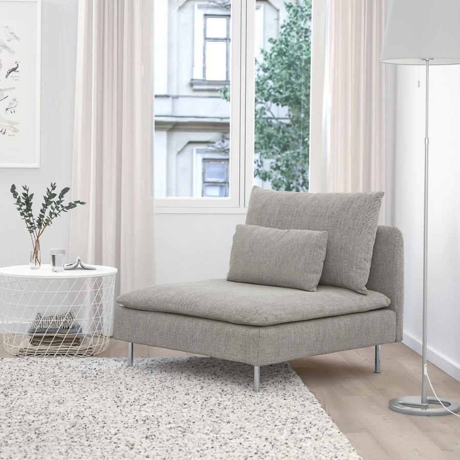Кресло - IKEA SÖDERHAMN/SODERHAMN, 93х99х83 см, серый, СЁДЕРХАМН ИКЕА (изображение №2)
